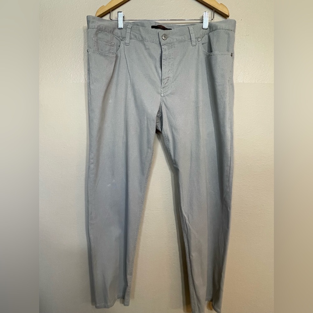 Alberto regular slim fit patterned pants 
38x34 Men's Light Gray